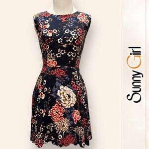 Sunny Girl Floral Fit & Flare Dress, Size XS, MSRP $48